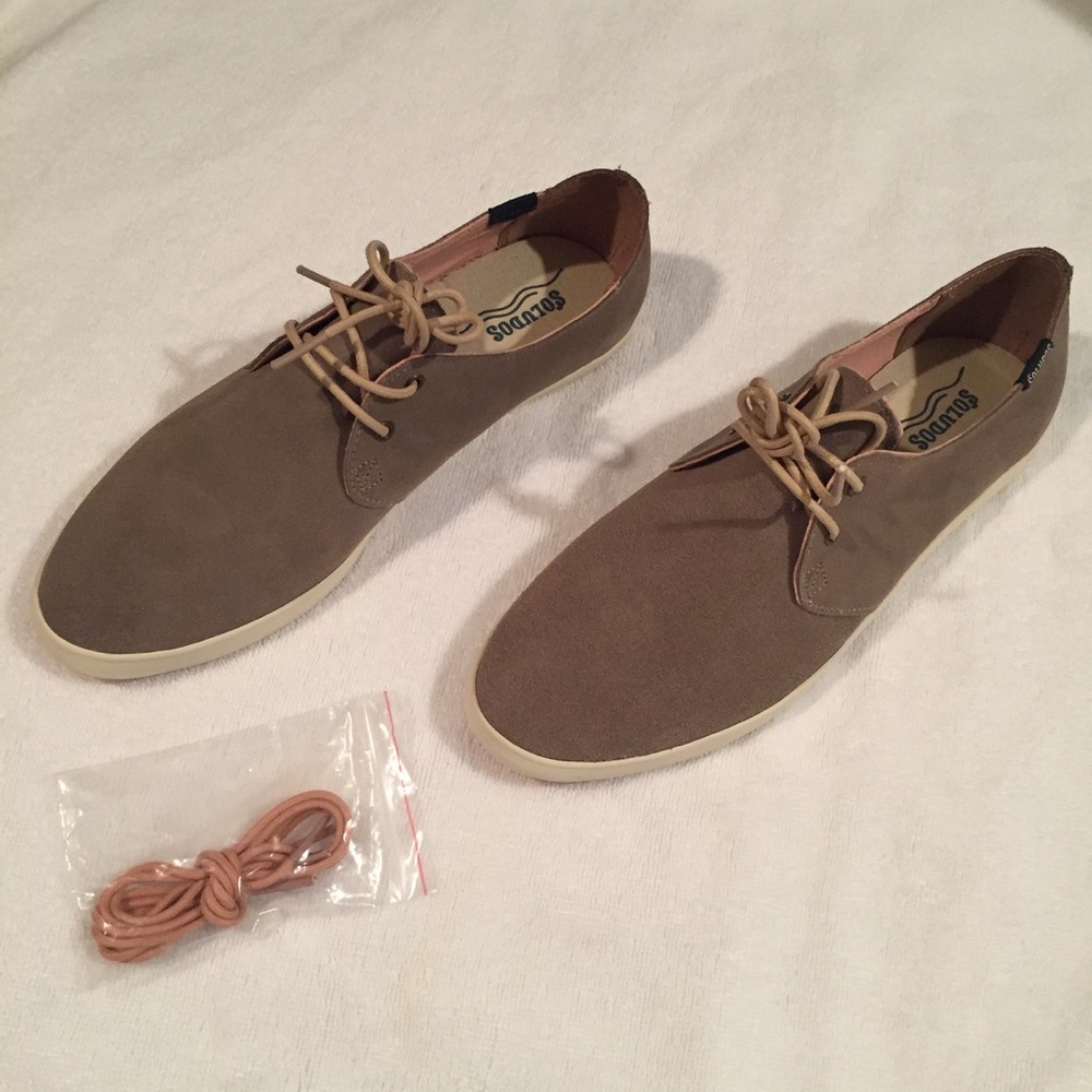 Soludos Suede Lace-Up Sandshoe - Taupe Brown